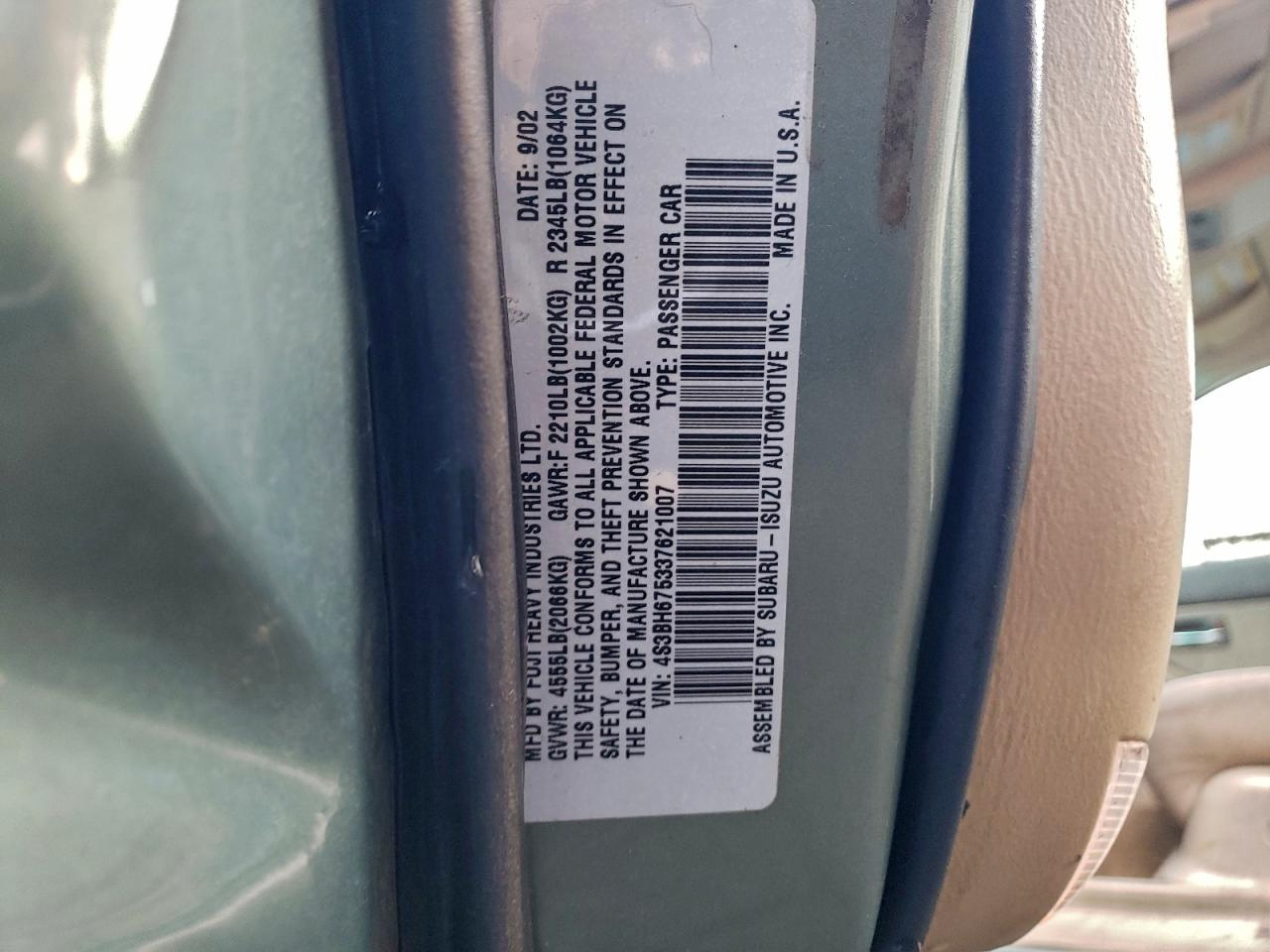 Subaru Legacy Outback Awp Image 7