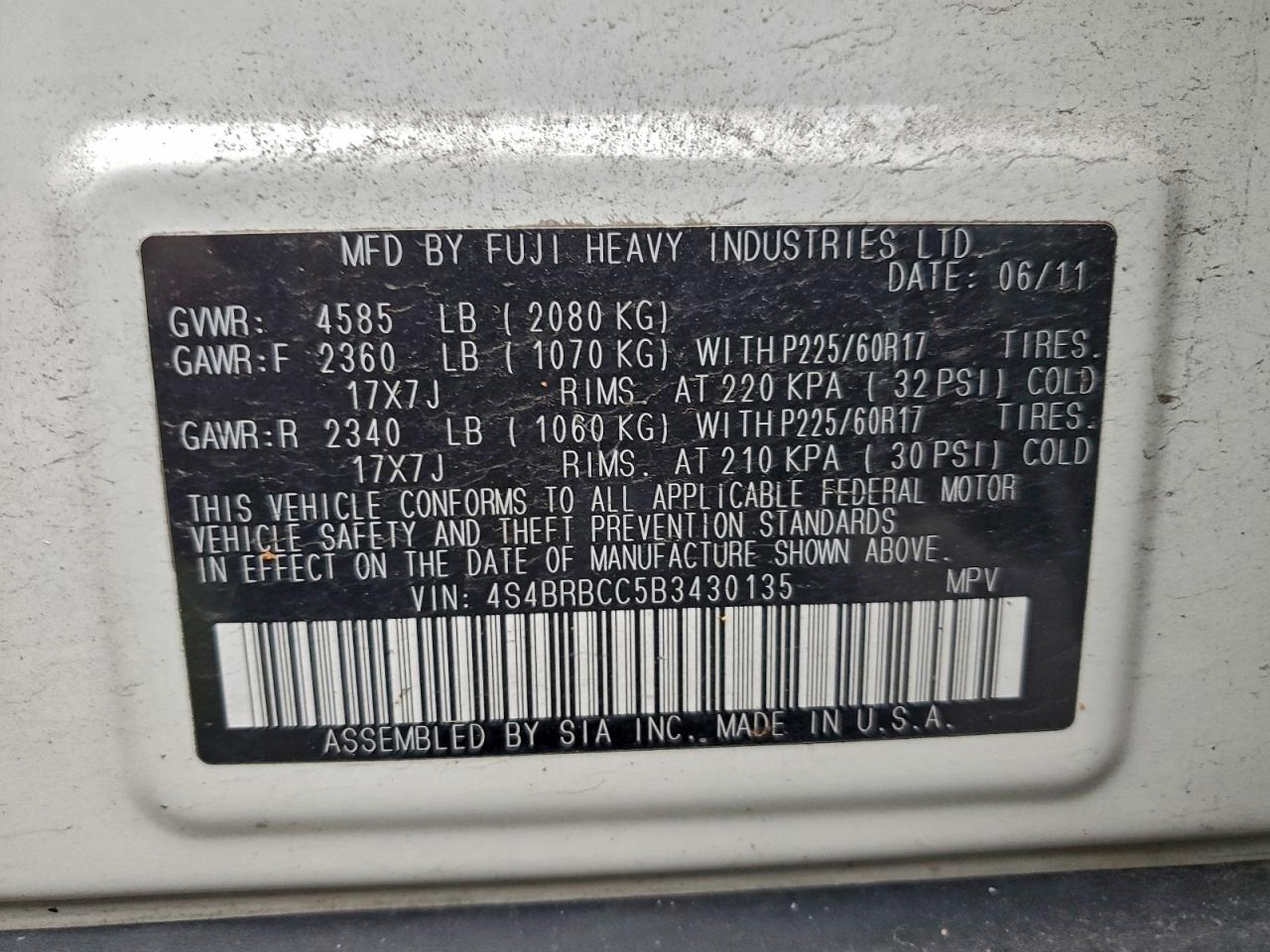 Subaru Outback 2.5i Premium Image 10