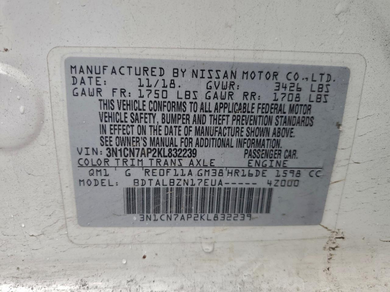 Nissan Versa S Image 10