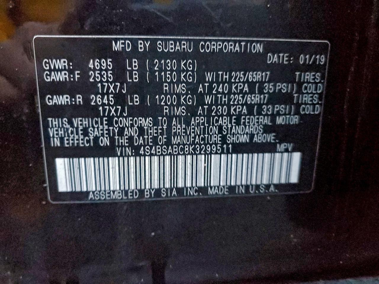 Subaru Outback 2.5i Image 7